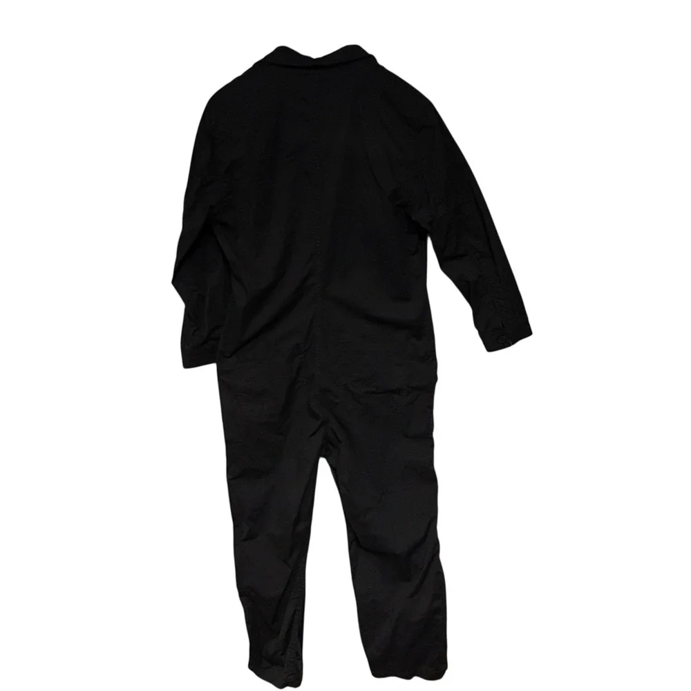 Pistola Black Long Sleeve Zip Front Utility Jumpsuit Boilersuit Women Large